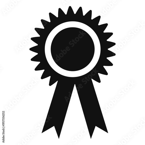 Graduation award ribbon flat