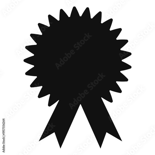Graduation award ribbon silhouette