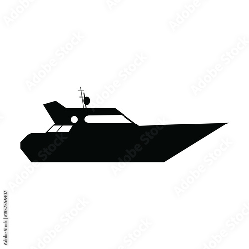 Yacht ship silhouette