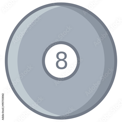 Ball eight circle flat