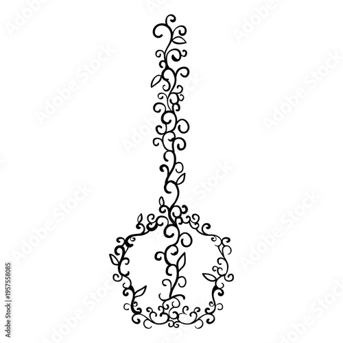 Banjo curl ornamental pattern