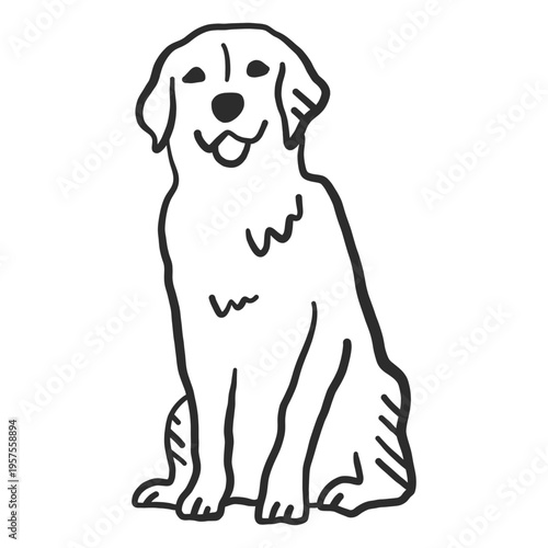 Dog puppy tongue ear doodle