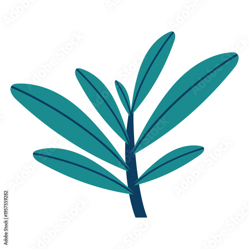 Plant tree bushes leaf flat