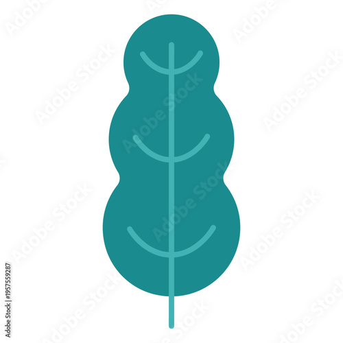 Plant tree leaf bushes flat