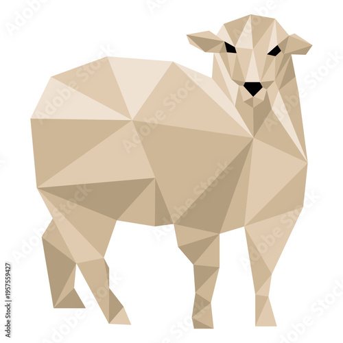 Sheep lamb ear wool hoof low poly