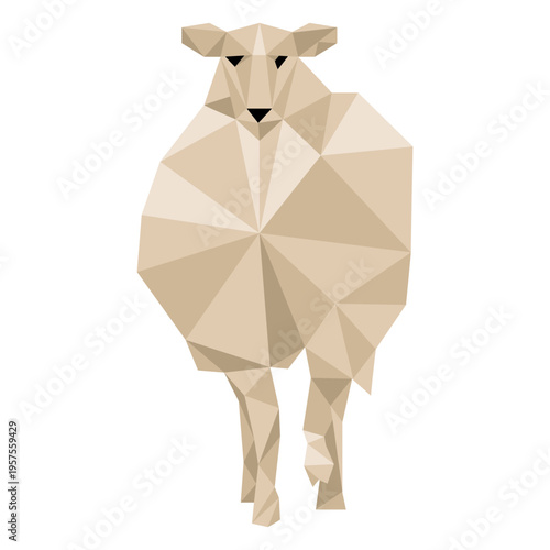 Sheep lamb hoof wool ear low poly