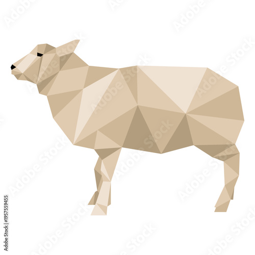 Sheep lamb wool hoof ear low poly