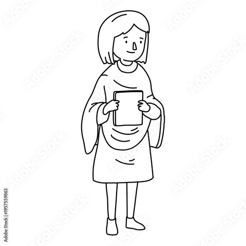 Woman jewish book stroke