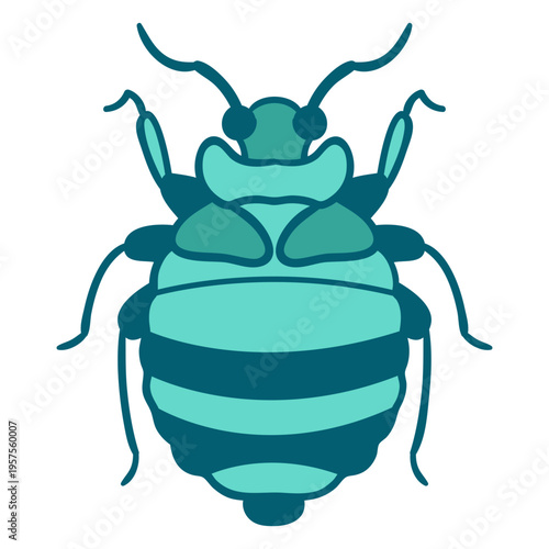 Blue beetle insect icon