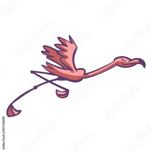Pink flamingo running