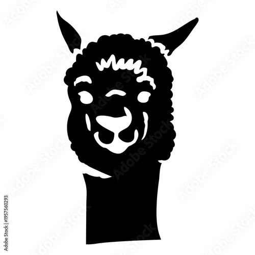 Llama face silhouette