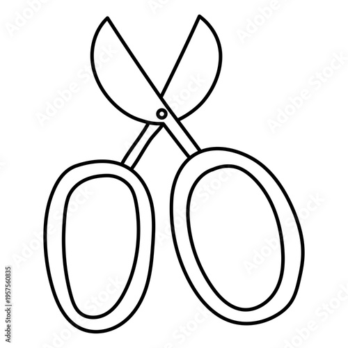 simple garden shears drawn