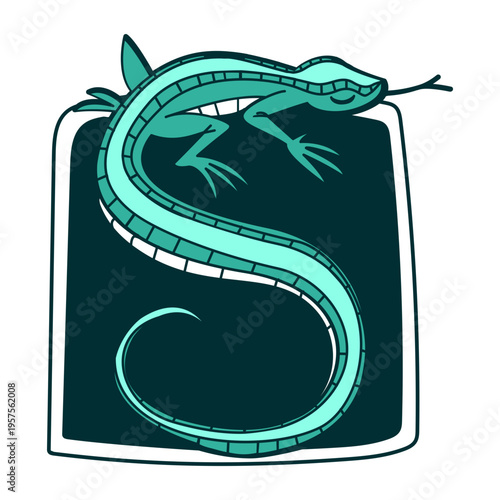 Crawling gecko stylish