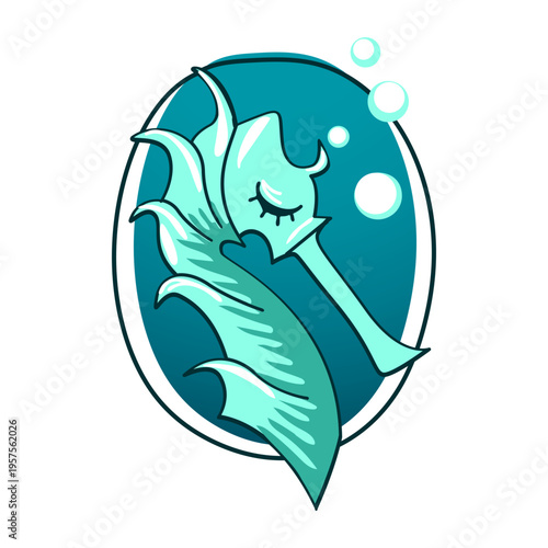 Cute seahorse stylish