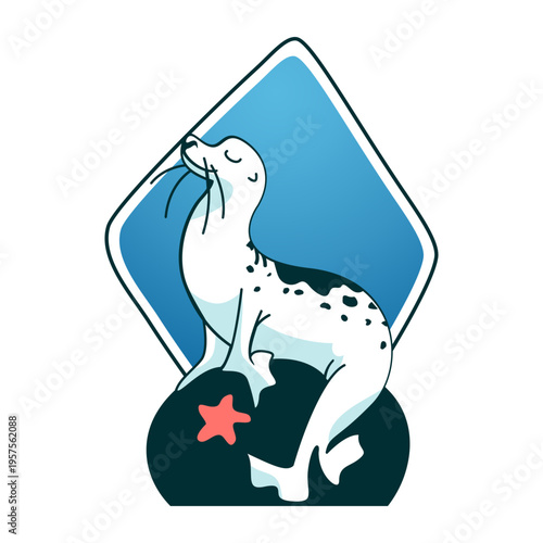 Seal smiling stylish