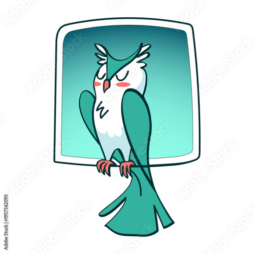 Sleeping owl stylish