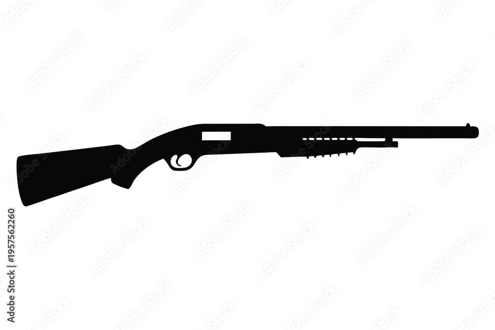 Obraz premium remington 870 silhouette line art vector illustration