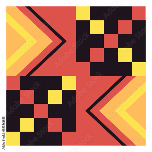 Kente cube composition