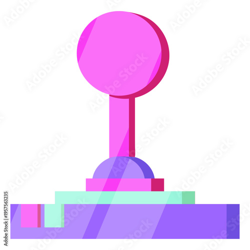 80s joystick controller colorful