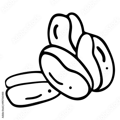 Coffee beans stroke