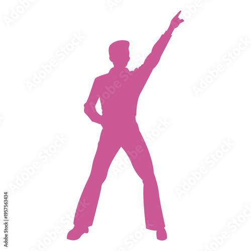 Disco move violet silhouette