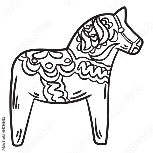 Dalecarlian horse dala horse stroke