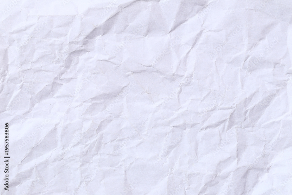 Naklejka premium Crumpled White art paper background.