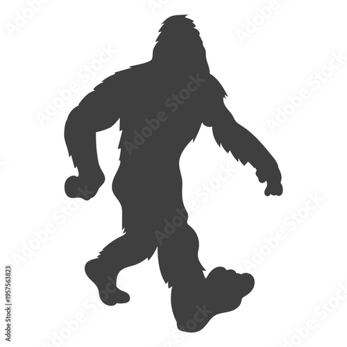 Foot bigfoot walking step black