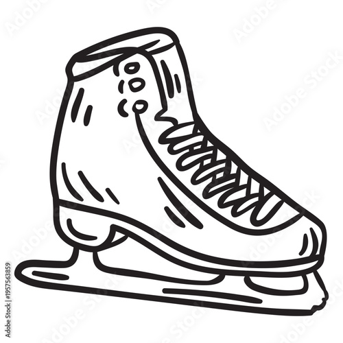 Ice skate shoe blade stroke