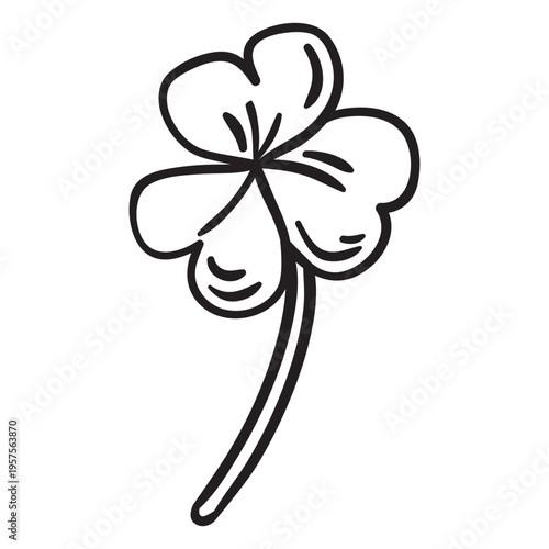 Leaf holy trinity shamrock stroke