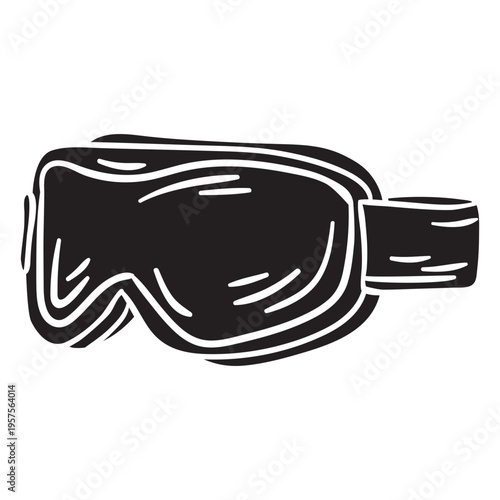 Ski snow goggles gear black