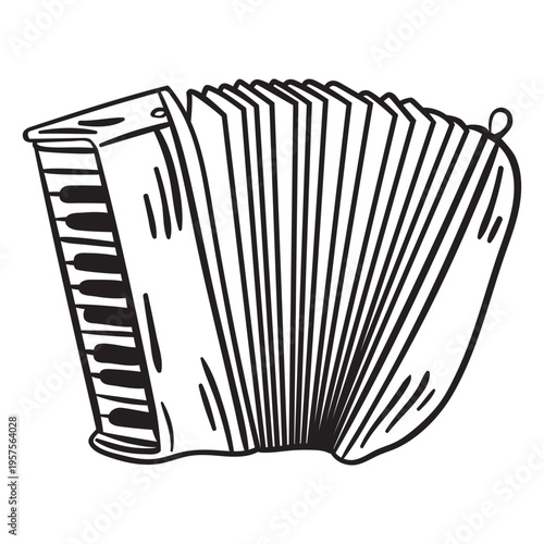 Squeeze box accordion instrument stroke
