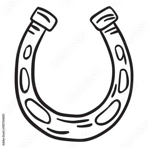 Symbol luck horseshoe stroke