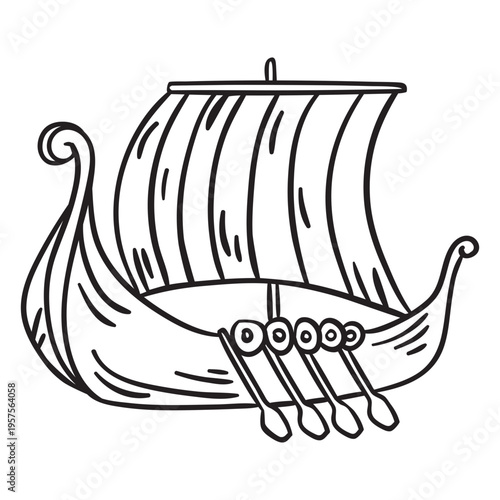 Water vessel viking ship stroke