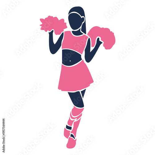 Cute standing cheerleader