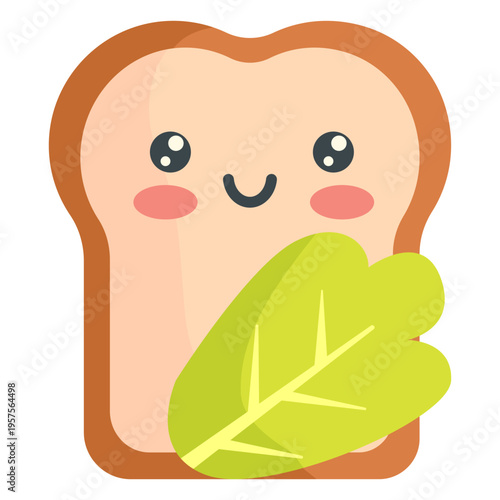 Kawaii bread veggie