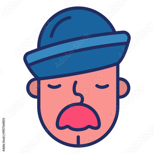 Pirate with hat flat