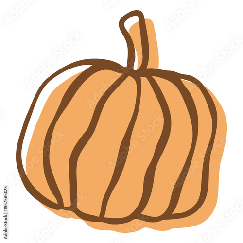 Hand drawn stroke pumpkin
