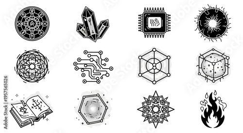 Simple clear concept image with minimal elements and descriptive tags