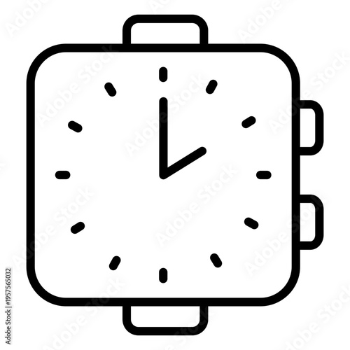 Simple analog watch stroke