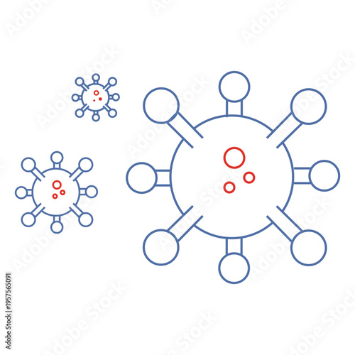 Covid 19 stroke icons