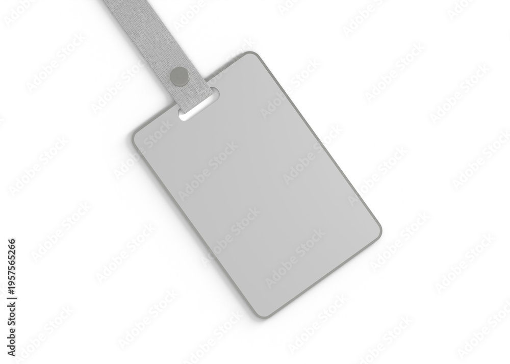Fototapeta premium Realistic ID Card Lanyard Mockup