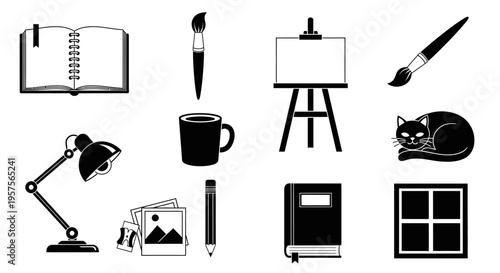 Simple clear concept image with minimal elements and descriptive tags