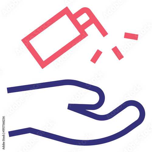 Covid 19 washing hand sanitizer stroke icon