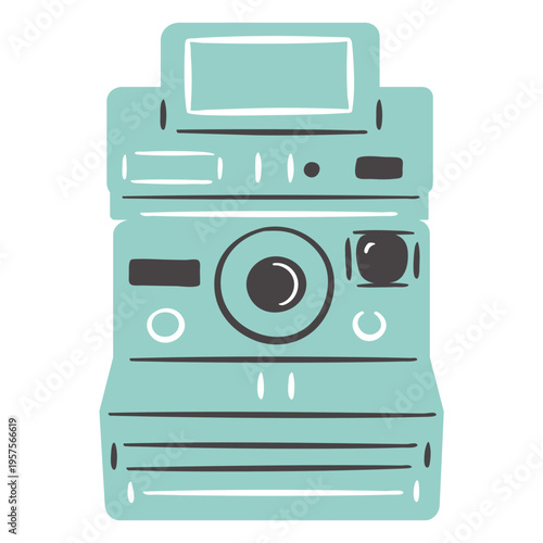 Point and shoot camera hand drawn design