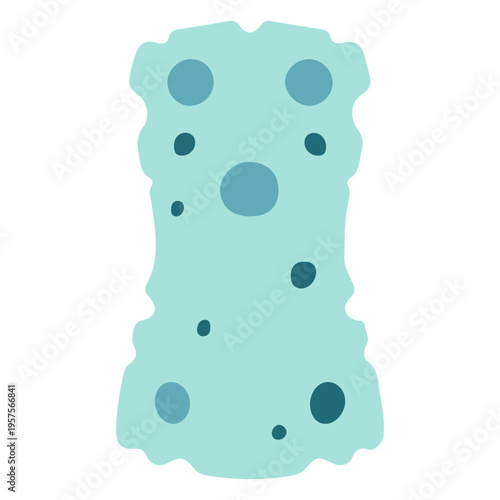 Cleaning sponge flat