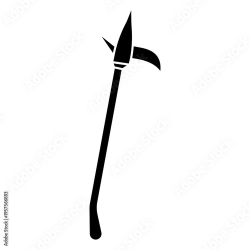 Hook prybar icon silhouette