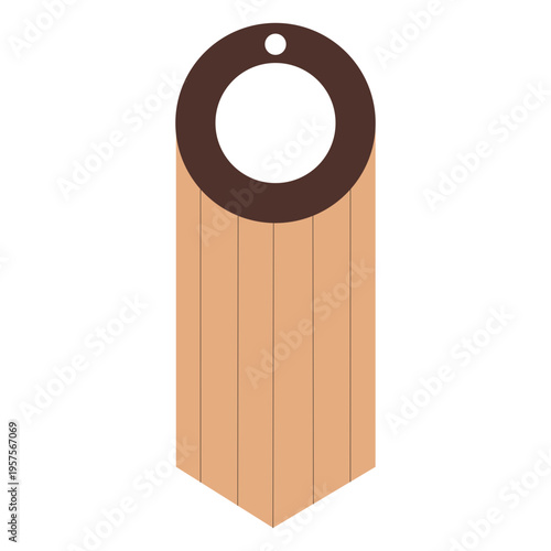 Round tassle leather earring flat