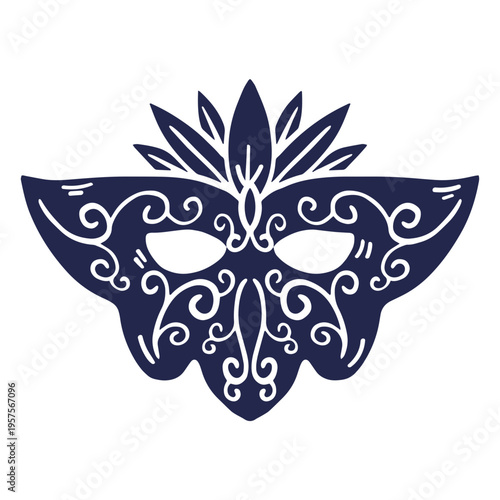 Carnival mask swirls