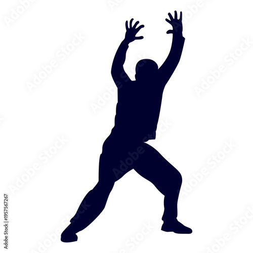 Man handball player people silhouette